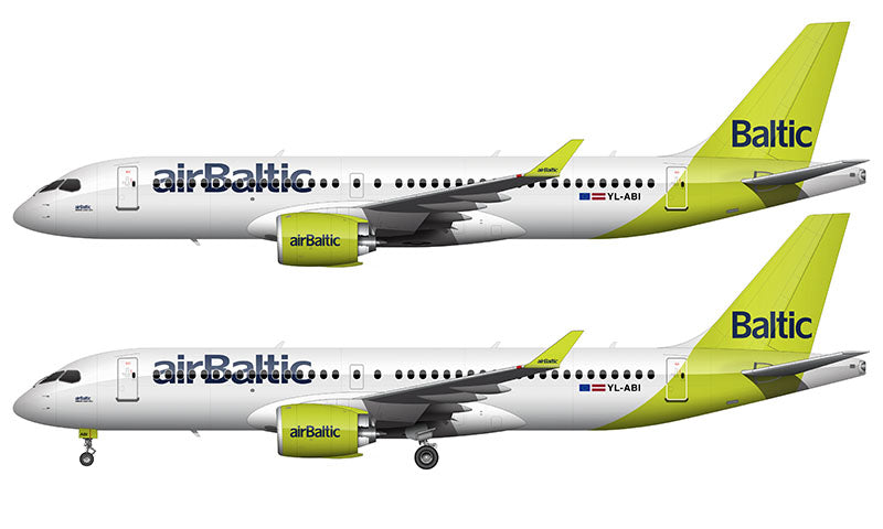 Air Baltic Airbus A220-300 Illustration