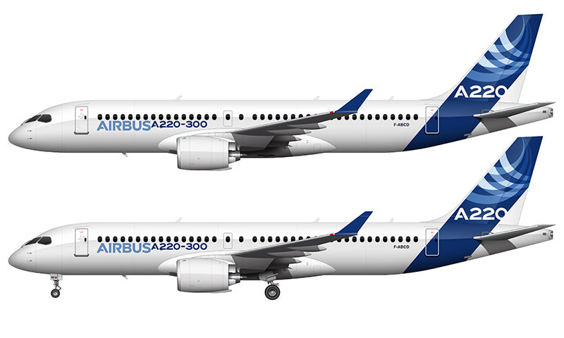 Airbus A220-300 Illustration (Airbus Livery)