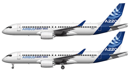 Airbus A220-300 Illustration (Airbus Livery)