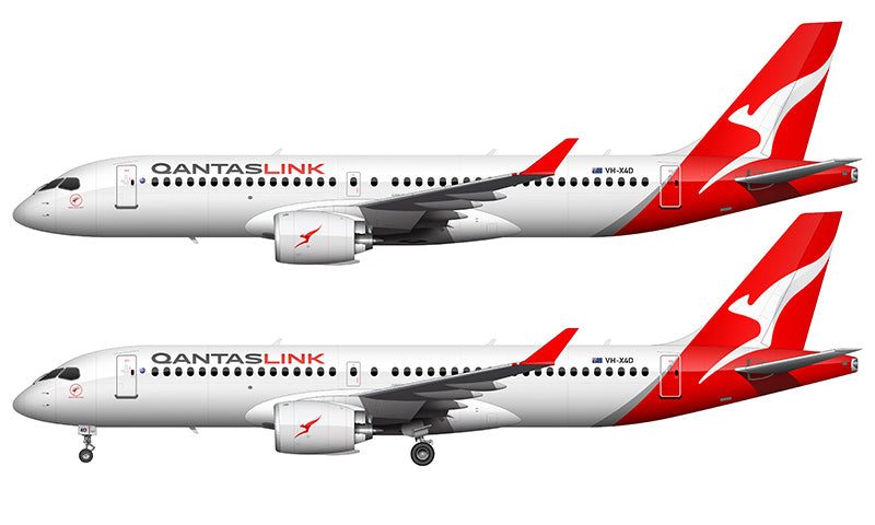 QantasLink Airbus A220-300 Illustration