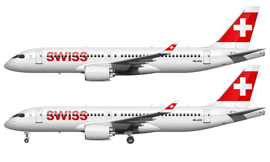 SWISS Airbus A220-300 Illustration