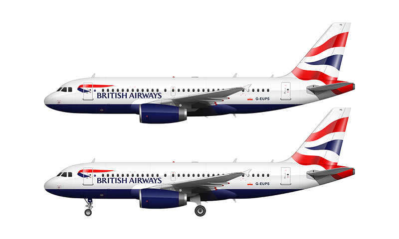 British Airways Airbus A319-131 Illustration