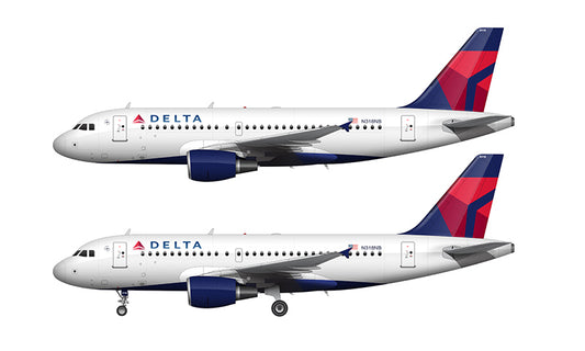 Delta Air Lines Airbus A319 Illustration
