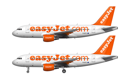 Easyjet Airbus A319-111 Illustration (1998 Livery)