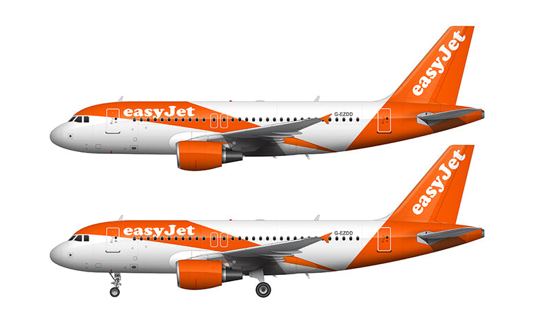 Easyjet Airbus A319-111 Illustration (2015 Livery)