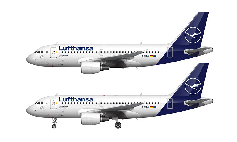 Lufthansa Airbus A319-114 Illustration (2018 Livery)
