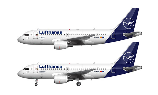 Lufthansa Airbus A319-114 Illustration (2018 Livery)