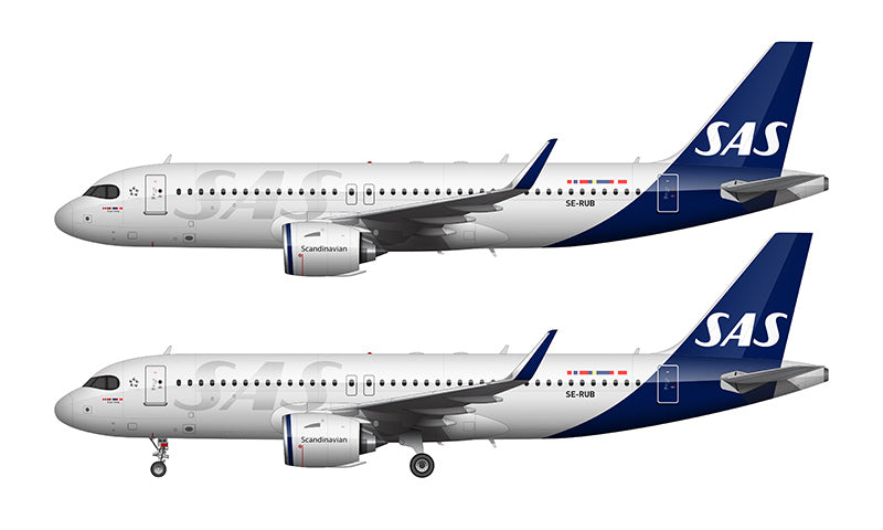 Scandinavian Airlines (SAS) Airbus A320-251N Illustration