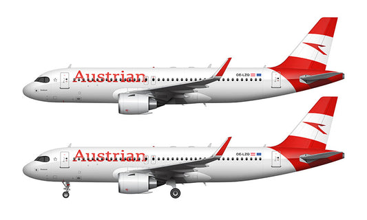Austrian Airlines Airbus A320-271N Illustration