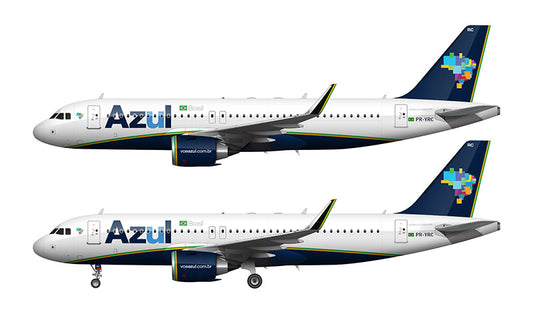 Azul Airbus A320-251N Illustration