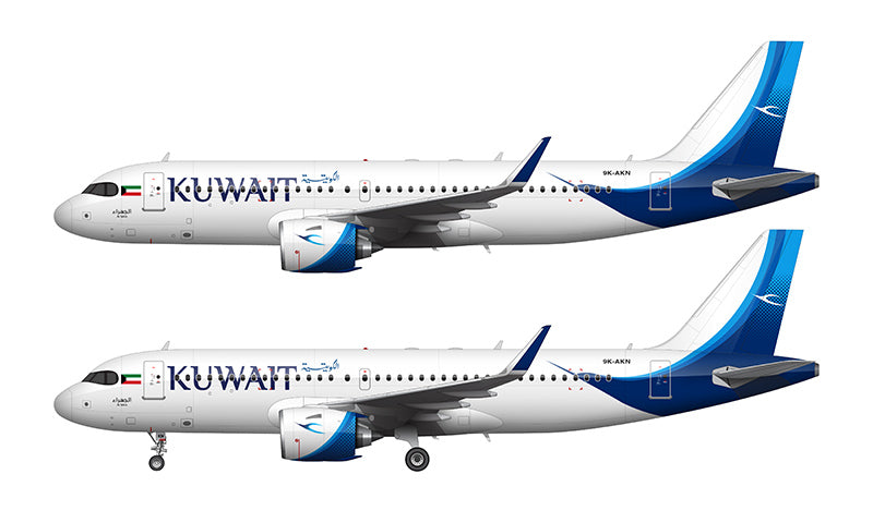 Kuwait Airways Airbus A320-251N Illustration