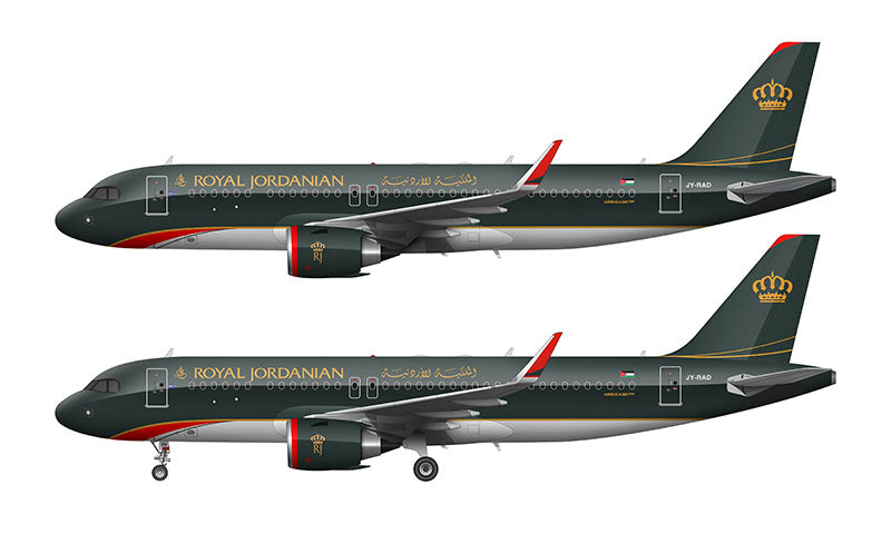 Royal Jordanian Airbus A320-271N Illustration (2024 Livery)
