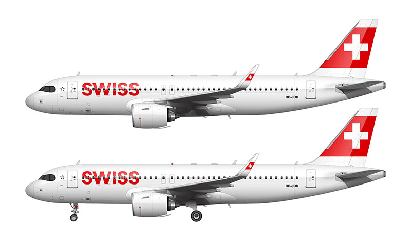 Swiss Airbus A320-271N Illustration