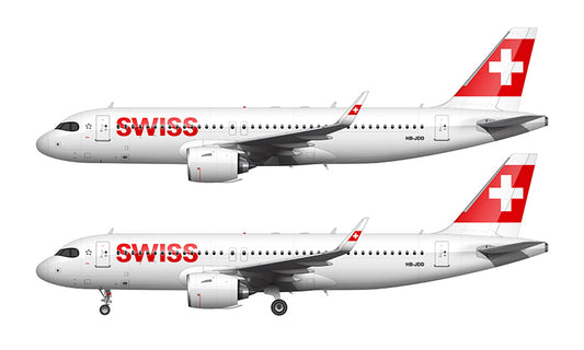Swiss Airbus A320-271N Illustration