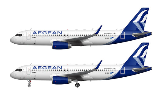 Aegean Airlines Airbus A320-232 Illustration