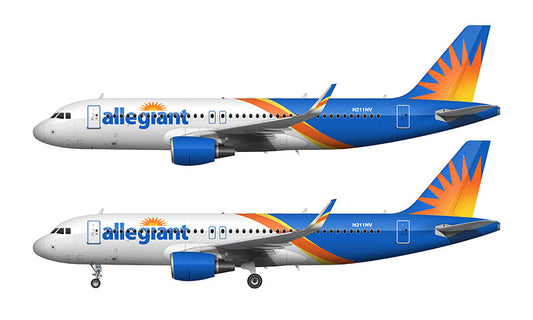 Allegiant Air Airbus A320 Illustration