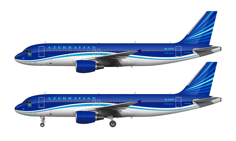 Azerbaijan Airlines Airbus A320-214 Illustration