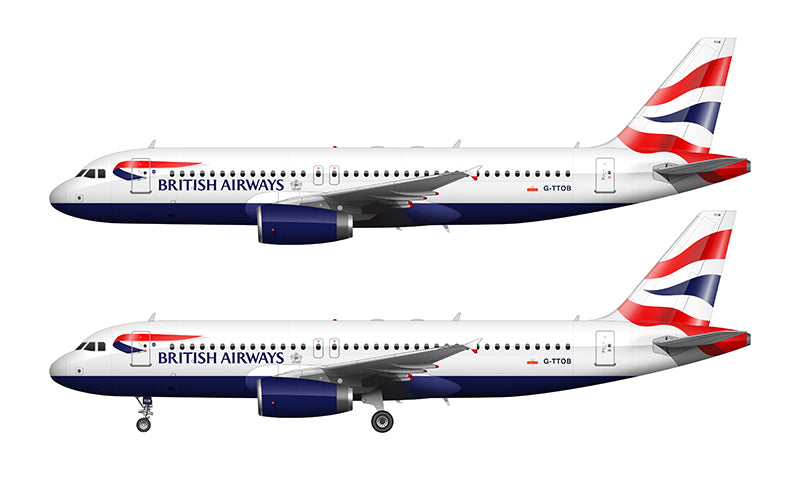 British Airways Airbus A320-232 Illustration