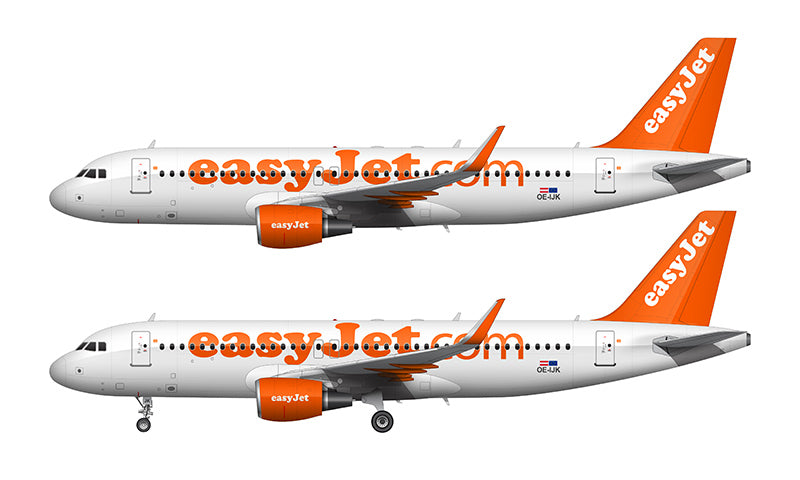 Easyjet Airbus A320-214 Illustration (1998 Livery) – NorebboStock