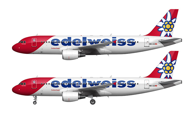 Edelweiss Air Airbus A320-214 Illustration