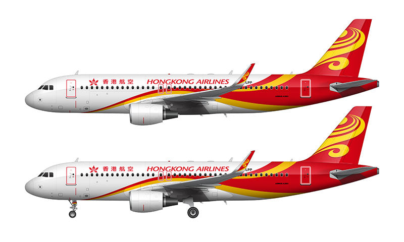 Hong Kong Airlines Airbus A320-214 Illustration
