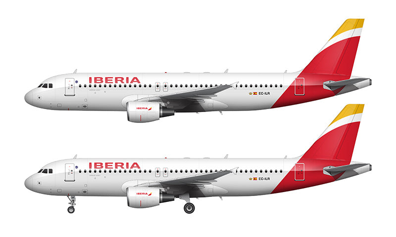 Iberia Airbus A320-214 Illustration
