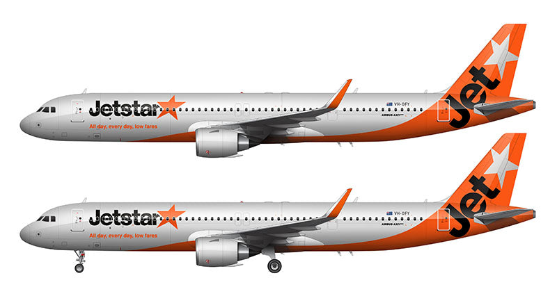 Jetstar Airways Airbus A321-251NX Illustration