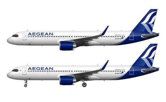 Aegean Airlines Airbus A321-271NX Illustration