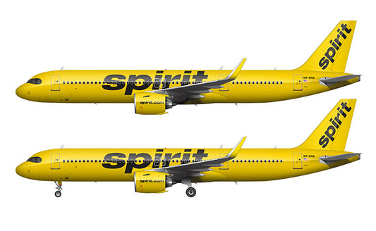 Spirit Airlines Airbus A321-271NX Illustration
