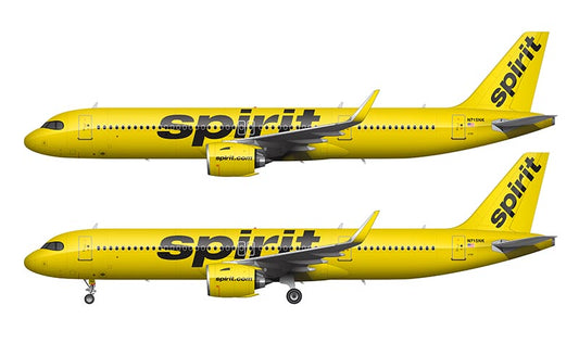 Spirit Airlines Airbus A321-271NX Illustration