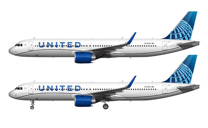 United Airlines Airbus A321neo Illustration