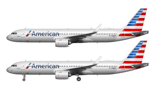 American Airlines Airbus A321XLR Illustration