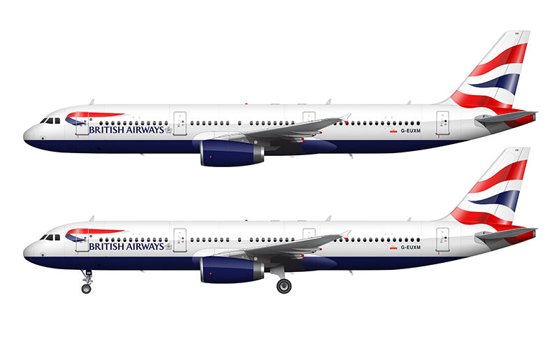 British Airways Airbus A321-231 Illustration