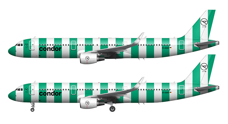 Condor Airbus A321-211 Illustration (Green Livery)