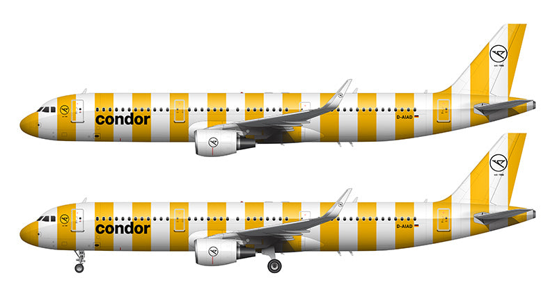 Condor Airbus A321-211 Illustration (Yellow Livery)