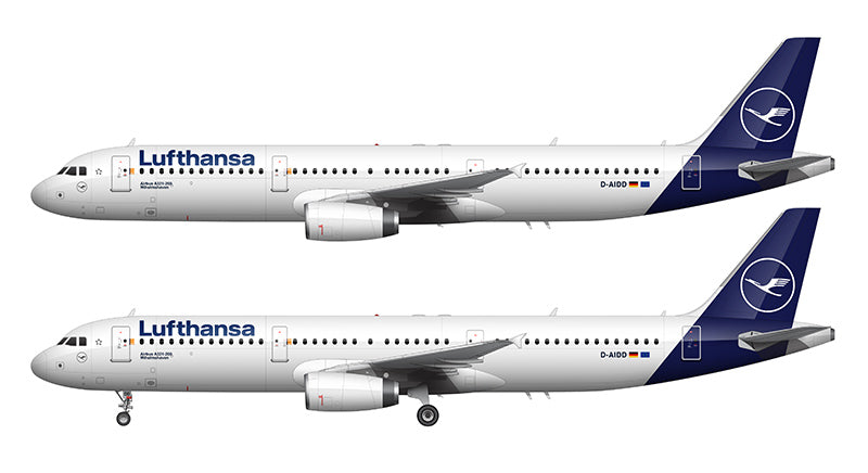 Lufthansa Airbus A321-231 Illustration (2018 Livery)