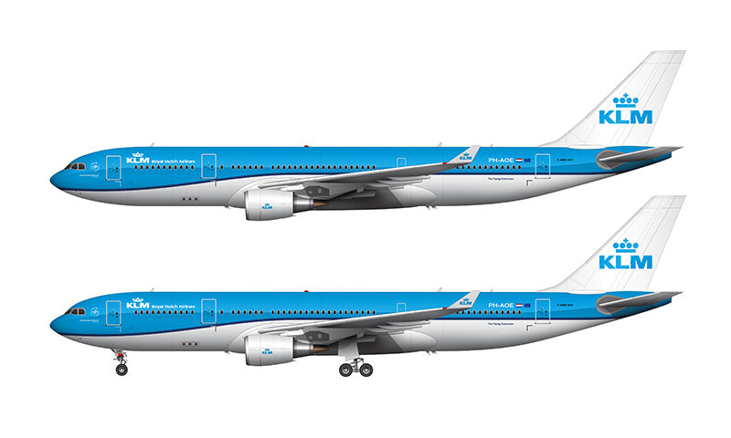 KLM Royal Dutch Airlines Airbus A330-203 Illustration
