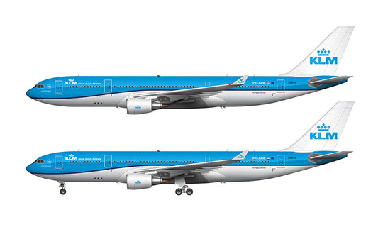 KLM Royal Dutch Airlines Airbus A330-203 Illustration