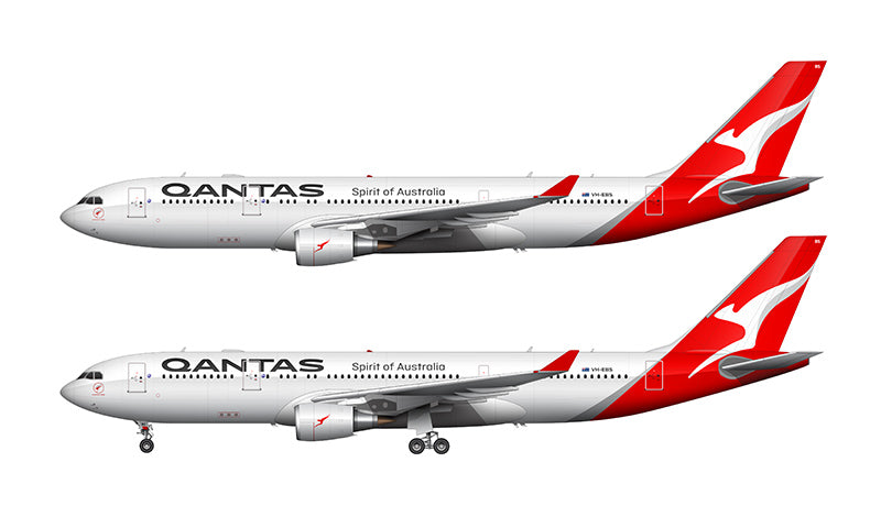 Qantas Airbus A330-202 Illustration