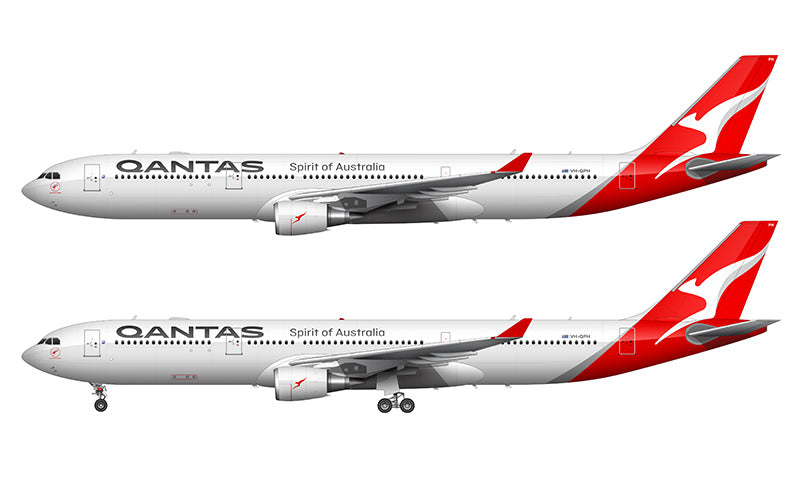 Qantas Airbus A330-303 Illustration