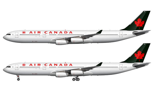 Air Canada Airbus A340-313 Illustration (1994 Livery)