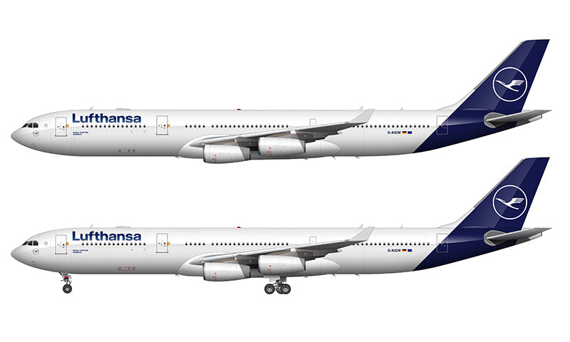 Lufthansa Airbus A340-313 Illustration (2018 Livery)