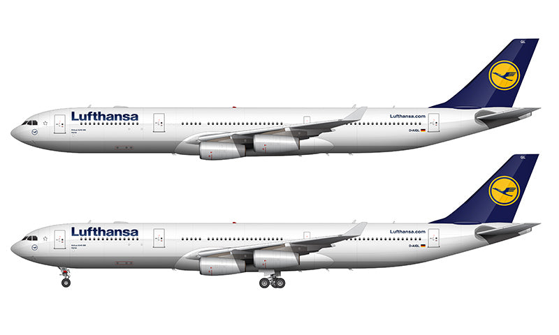 Lufthansa Airbus A340-313 Illustration