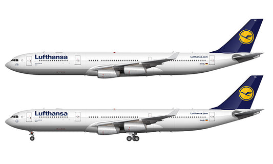 Lufthansa Airbus A340-313 Illustration