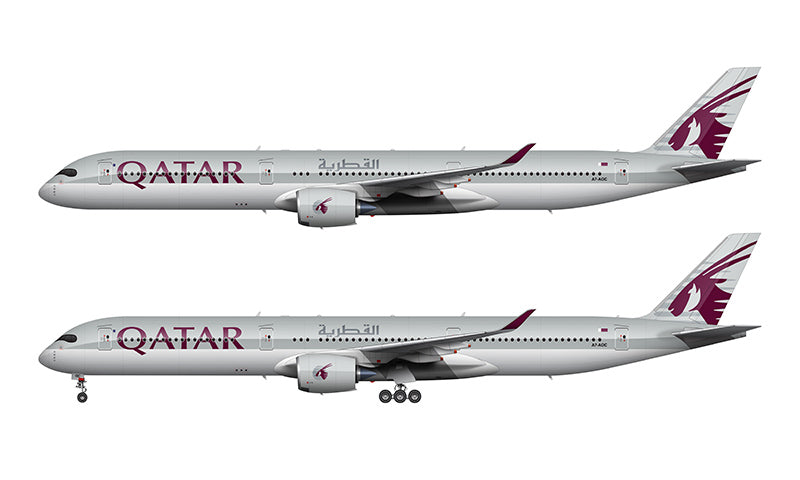 Qatar Airways Airbus A350-1041 Illustration