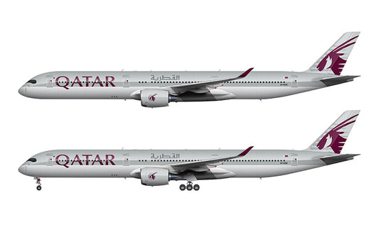 Qatar Airways Airbus A350-1041 Illustration