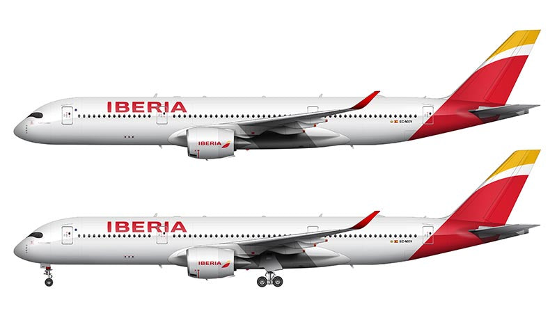Iberia Airbus A350-941 Illustration