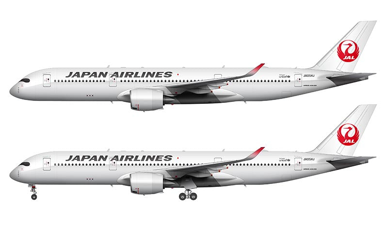 Japan Airlines (JAL) Airbus A350-941 Illustration