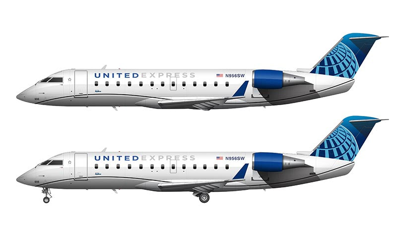 United Express Canadair Regional Jet 200 Illustration (2019 Livery)