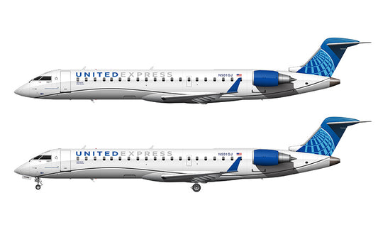 United Express Bombardier CRJ-550/700 Illustration (2019 Livery)